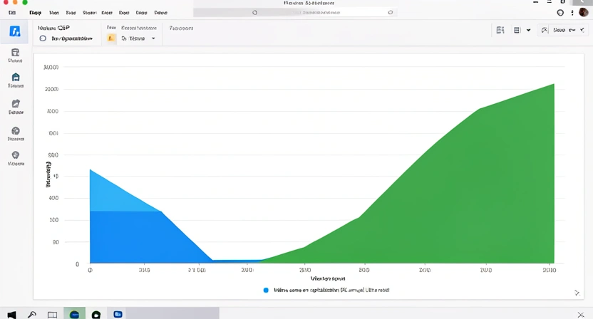 Graphique en barres comparant la croissance d'une cotisation C3P investie en répartition (ligne plate) versus la même somme investie en capitalisation (courbe exponentielle ascendante), sur une période de 30 ans.