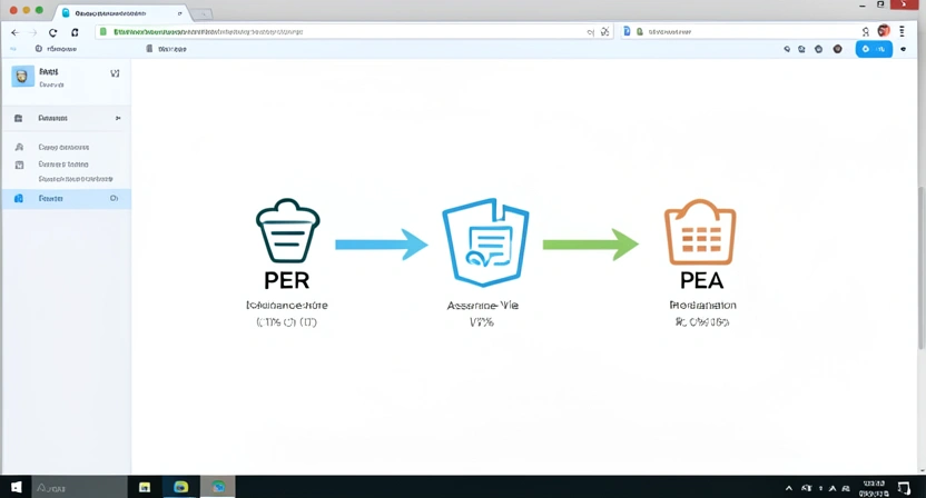 Diagramme de flux présentant différentes enveloppes d'épargne (PER, AV, PEA) et leur allocation