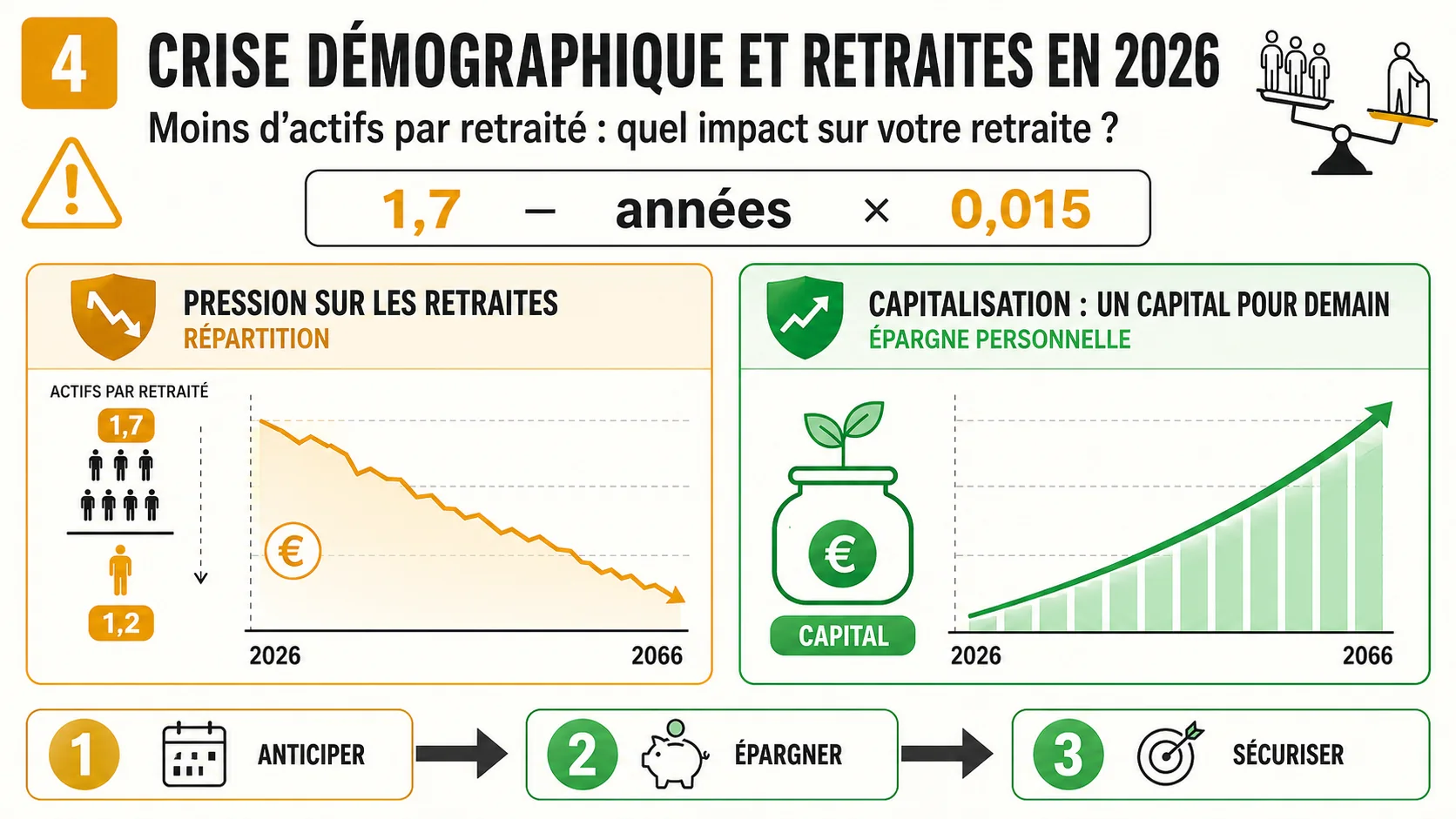 Simulateur de retraite avec graphiques comparatifs répartition vs capitalisation