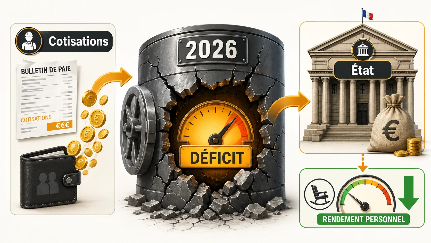 2026 : Le déficit de l'Assurance Vieillesse explose. Combien coûte réellement votre retraite à l'État (et à vous) ?