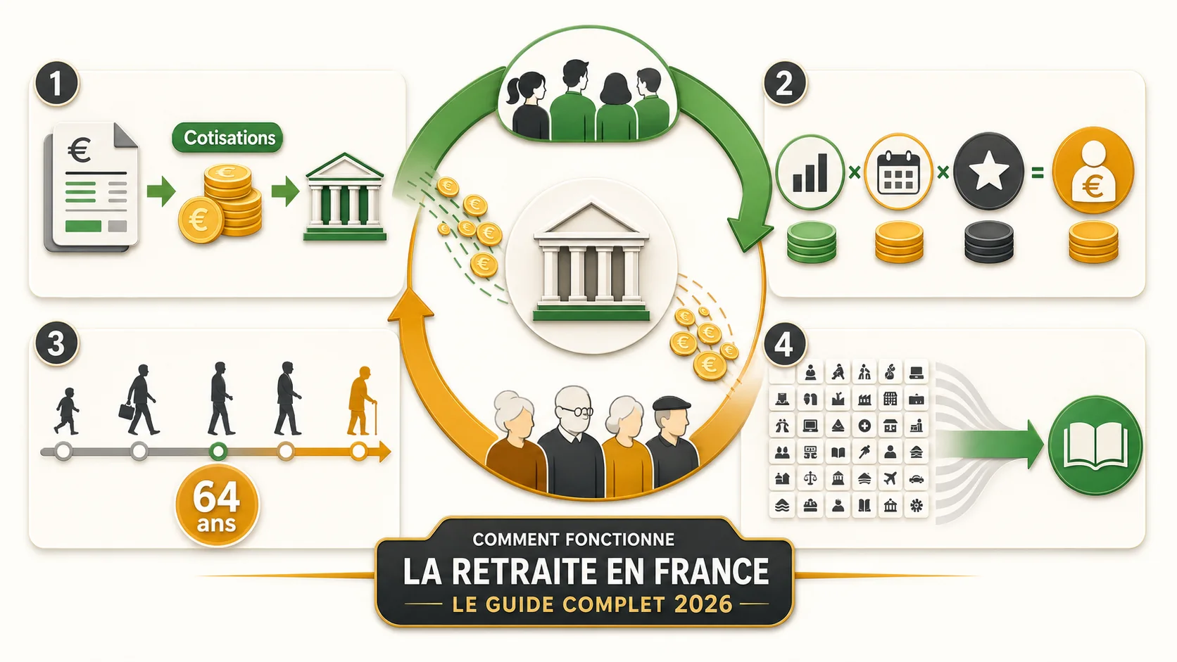 Comment fonctionne la retraite en France : Le guide complet 2026