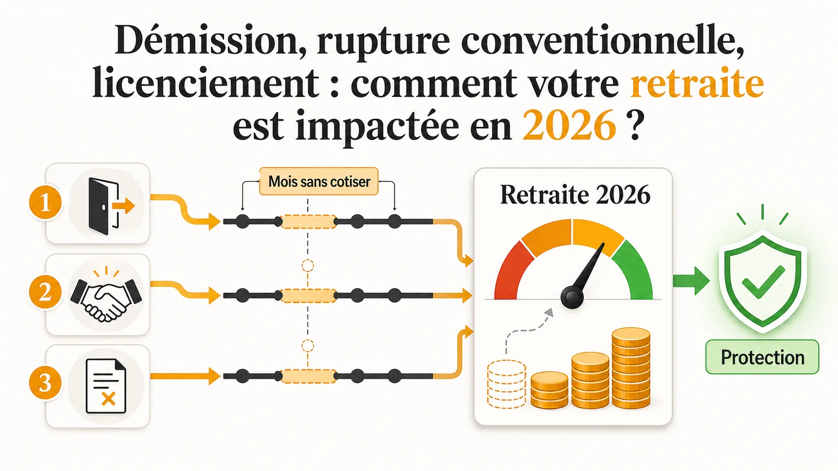 Démission, rupture conventionnelle, licenciement : comment votre retraite est impactée en 2026 ?