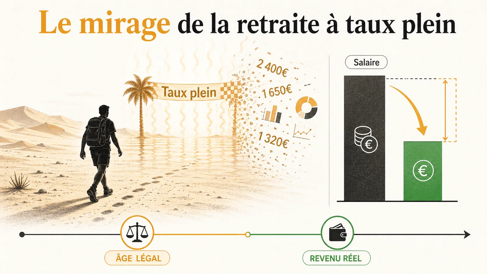 Le mirage de la retraite à taux plein : pourquoi atteindre l'âge légal ne garantit pas une pension décente