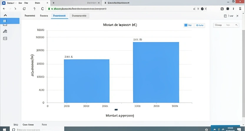 Graphique en barres montrant l'évolution de la pension d'un cadre et d'un non-cadre sur 25 ans de retraite, avec un écart qui se creuse à cause de l'inflation et des revalorisations différenciées