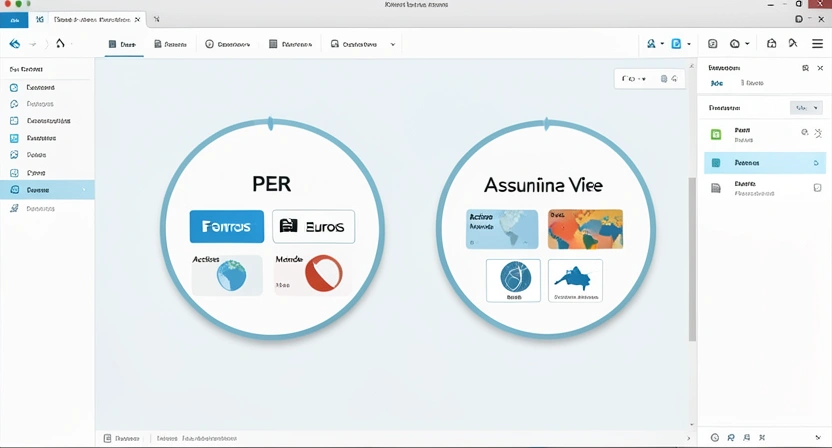 Tableau de bord avancé montrant un portefeuille mixte PER/Assurance-Vie avec différentes allocations d'actifs