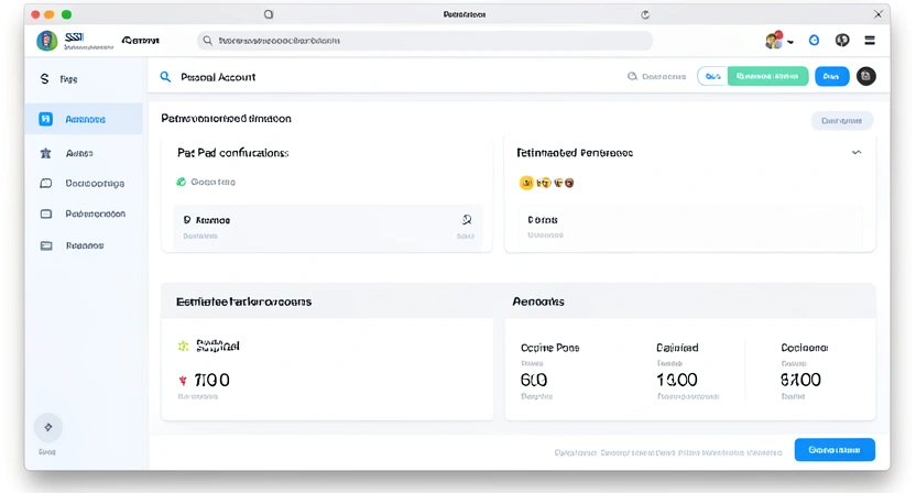 Capture d'écran de l'espace personnel d'un indépendant sur le site de la Sécurité Sociale des Indépendants (SSI), montrant le tableau de bord avec les cotisations payées, les points acquis et la pension estimée.
