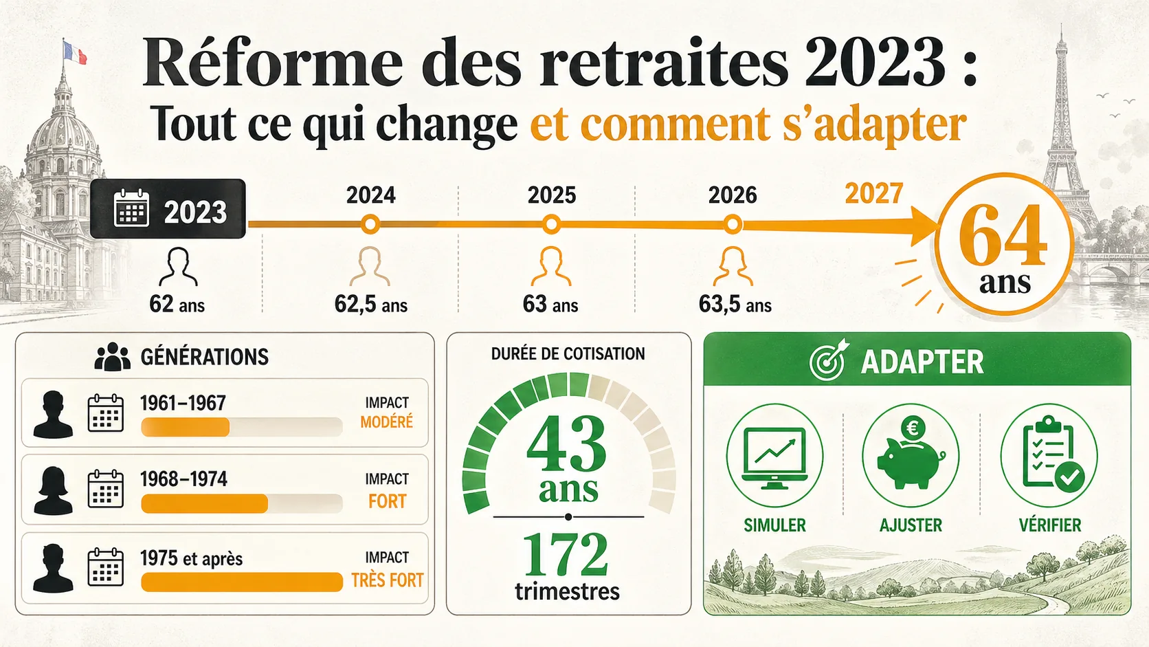 Réforme des retraites 2023 : Tout ce qui change et comment s'adapter