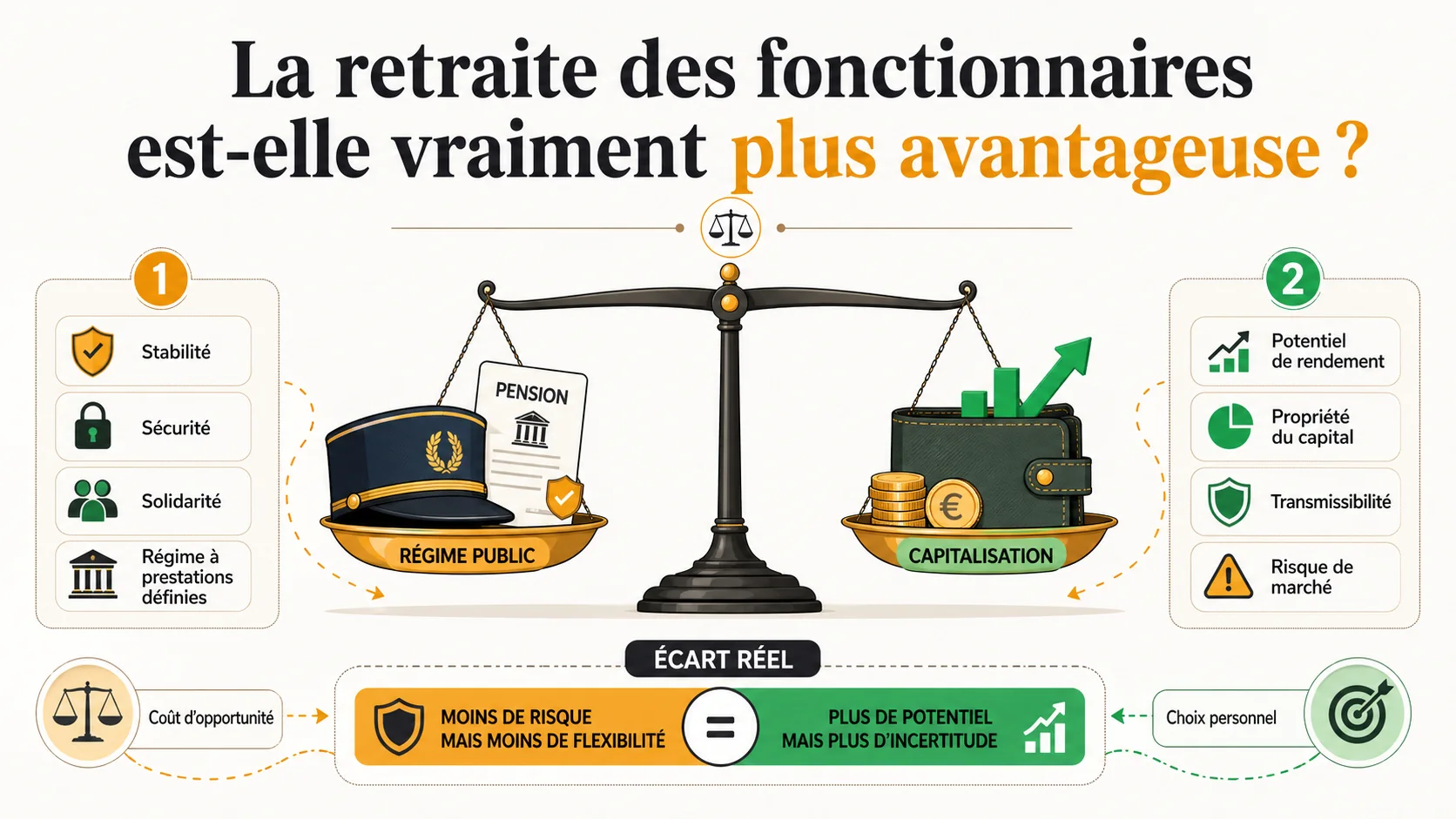 La retraite des fonctionnaires est-elle vraiment plus avantageuse ? Démontage chiffré d'un mythe persistant