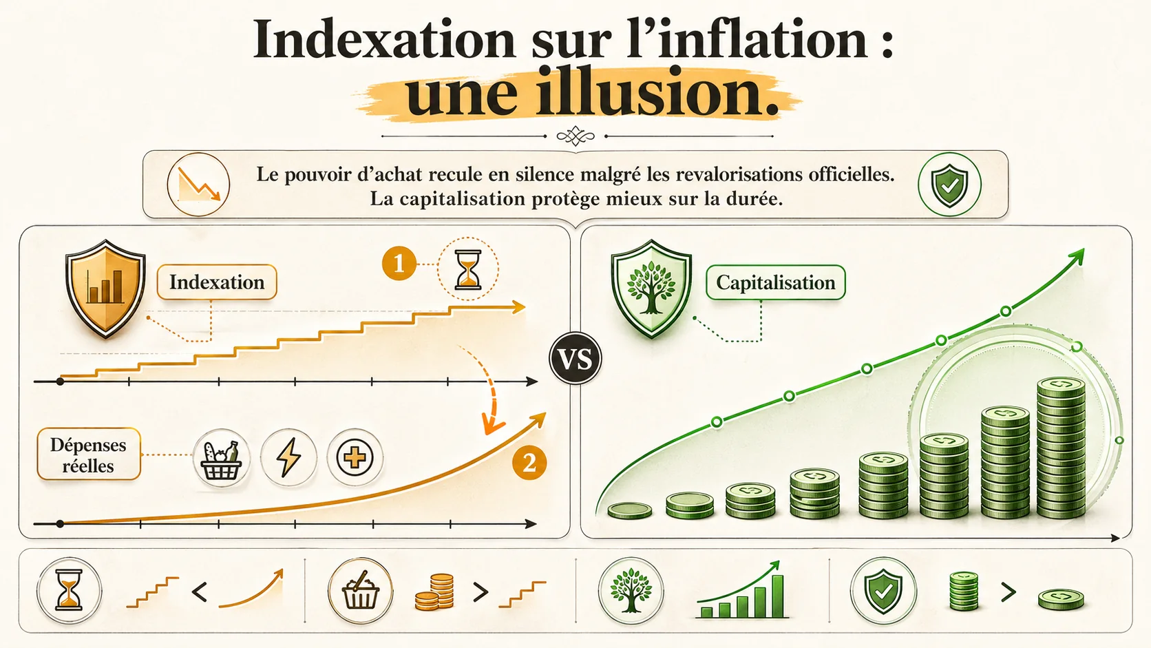 Votre retraite est-elle indexée sur l'inflation ? Le piège du pouvoir d'achat que personne ne vous explique