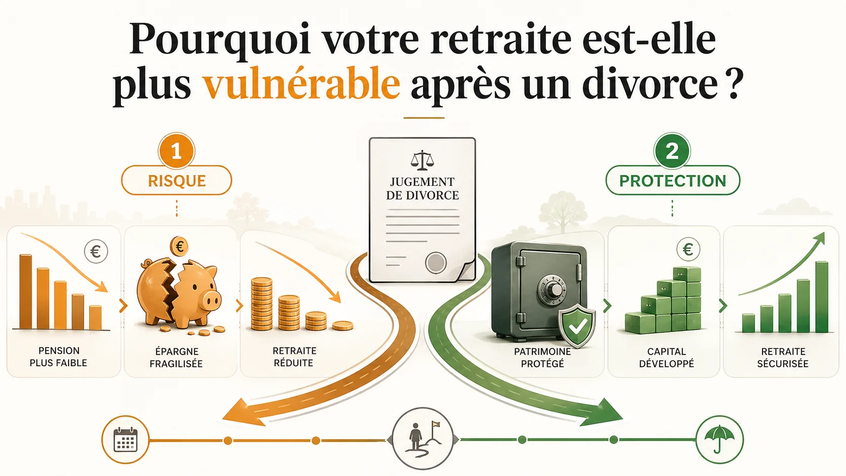 Pourquoi votre retraite est-elle plus vulnérable après un divorce ? L'analyse financière que personne ne vous a faite