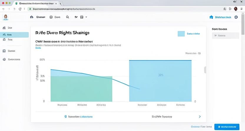 Graphique en barres comparant le montant d'une pension avant et après un partage de droits suite à un divorce, avec une chute de 30%. Source : données simulées basées sur des cas types de la CNAV.