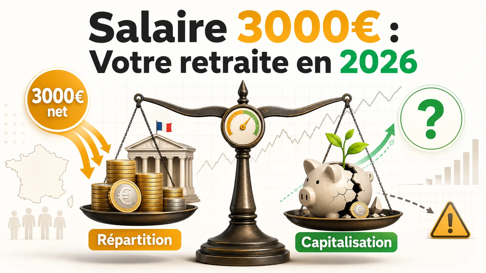Salaire 3000€ : Votre retraite en 2026 (Simulation complète)
