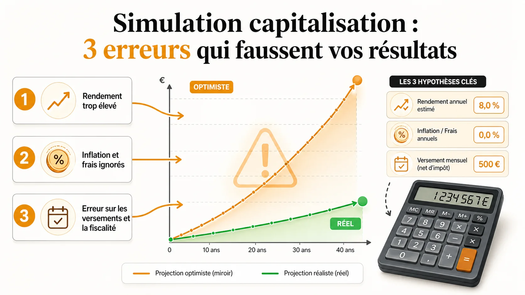 Simulation capitalisation : 3 erreurs qui faussent vos résultats