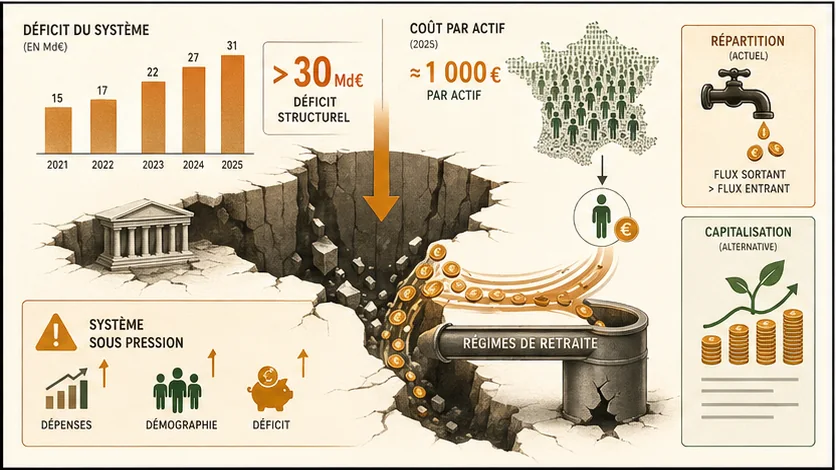 Le 'trou' de la retraite a doublé en 5 ans : voici combien chaque actif français doit combler pour sauver le système